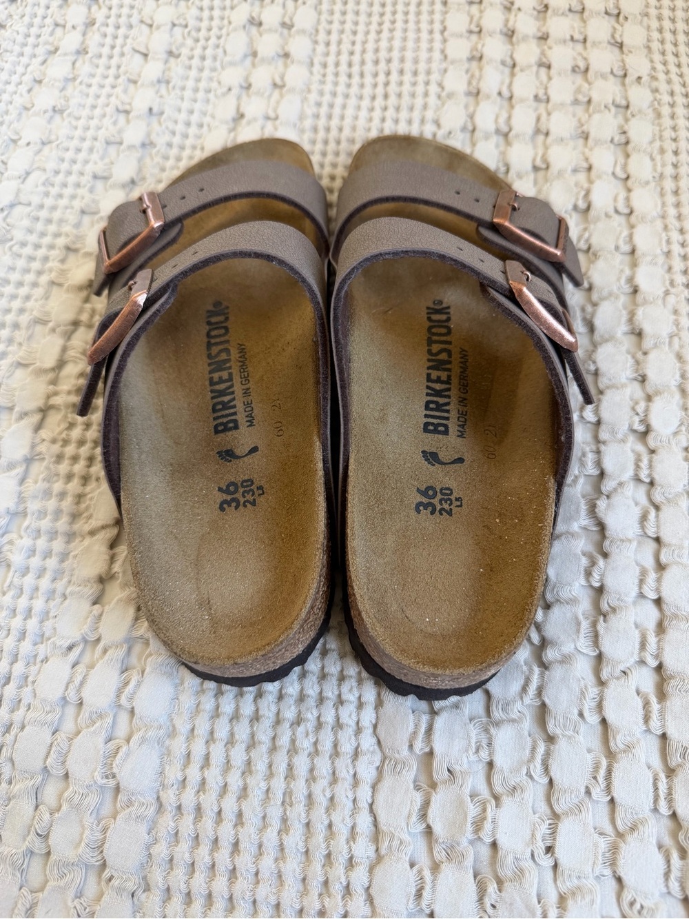 NIB Birkenstocks Womens 36 Mocha Brown Arizona Birkibuc - Picture 4 of 10